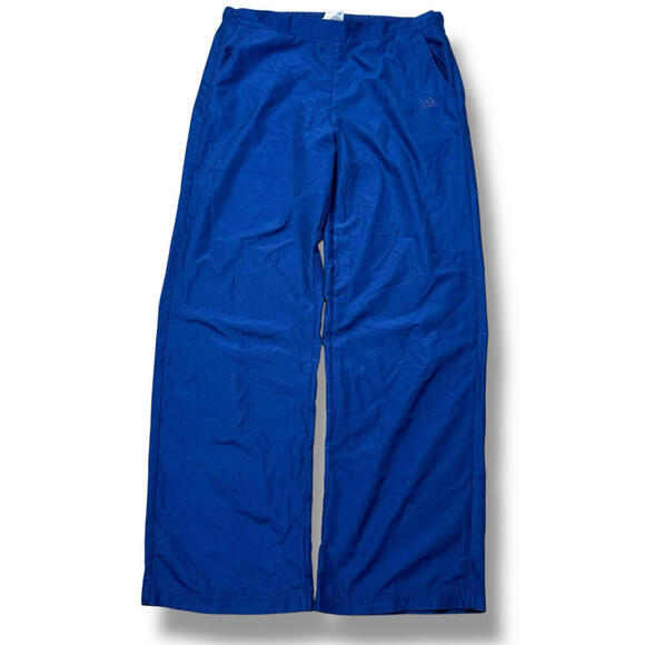 VTG Adidas Nylon Track Pants Men M Baggy Relaxed Navy logo Y2K lightweight retro - Picture 2 of 9